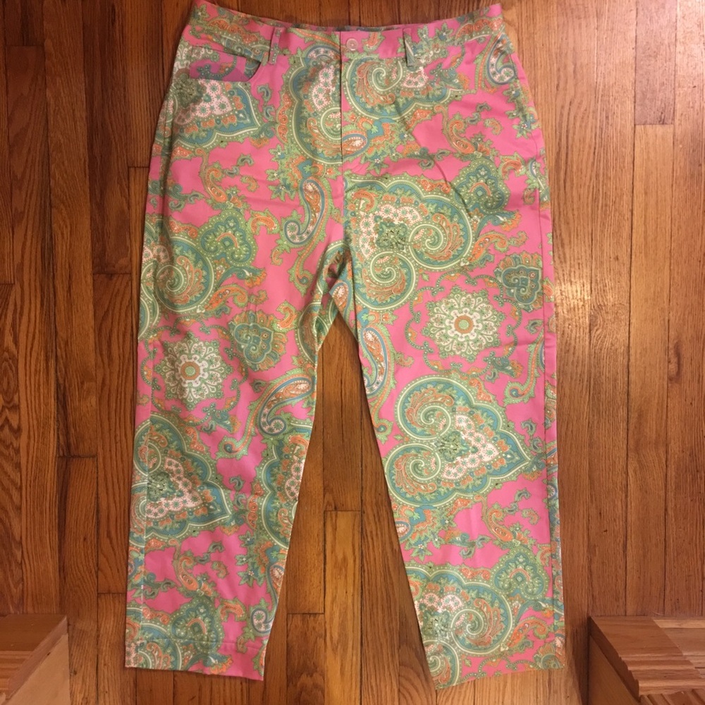Ralph Lauren Paisley Print Pants 14W